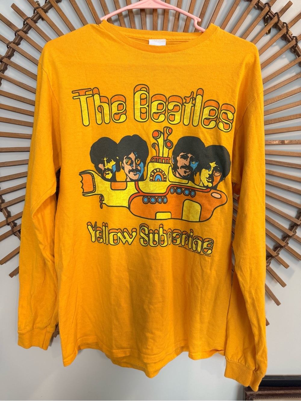 Junk Food The Beatles Yellow Submarine Long Sleeve Shirt Yellow Band Tee 🌼🪲🎸🎵